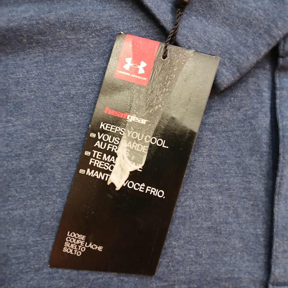 Under Armour Polo Mens Extra Large Blue Golf Charged Cotton Stretch Flex IMG - Picture 3 of 11